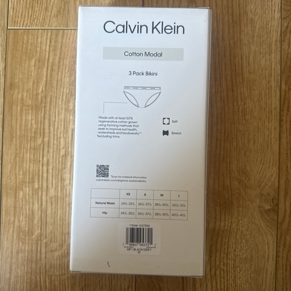 Calvin Klein Men's Bikini Underwear Trio - Black, Gray, White Medium - Picture 2 of 2